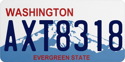 WA license plate AXT8318