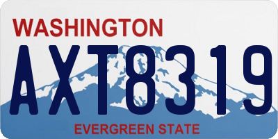 WA license plate AXT8319