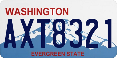 WA license plate AXT8321