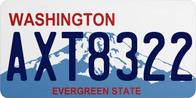 WA license plate AXT8322