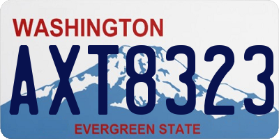 WA license plate AXT8323
