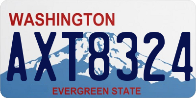 WA license plate AXT8324
