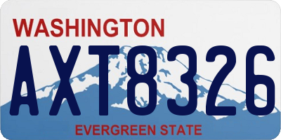 WA license plate AXT8326
