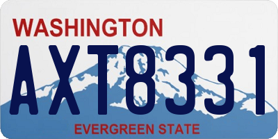 WA license plate AXT8331