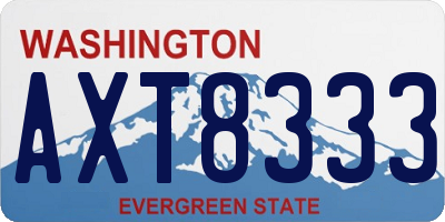 WA license plate AXT8333