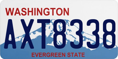 WA license plate AXT8338