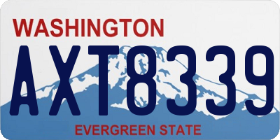 WA license plate AXT8339