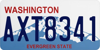 WA license plate AXT8341