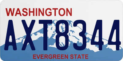 WA license plate AXT8344