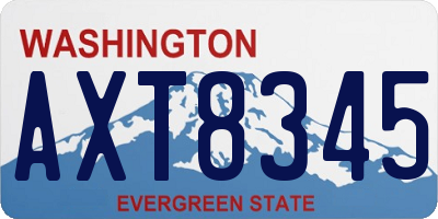 WA license plate AXT8345