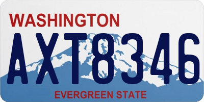 WA license plate AXT8346
