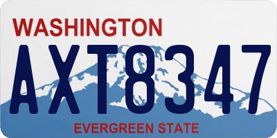 WA license plate AXT8347
