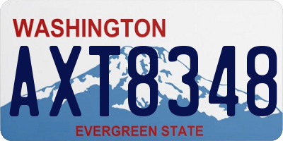 WA license plate AXT8348