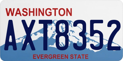 WA license plate AXT8352