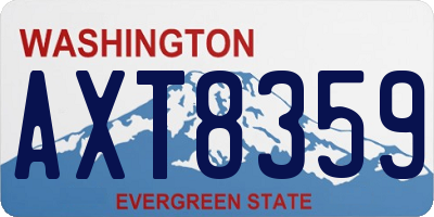 WA license plate AXT8359