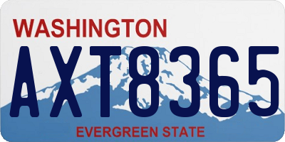 WA license plate AXT8365