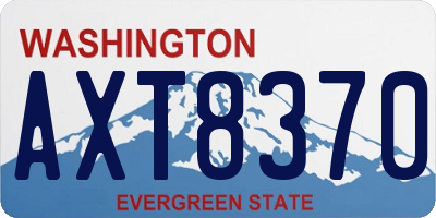 WA license plate AXT8370