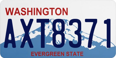 WA license plate AXT8371