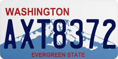 WA license plate AXT8372