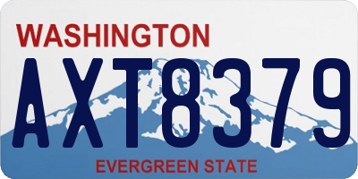 WA license plate AXT8379