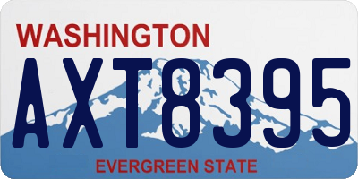 WA license plate AXT8395