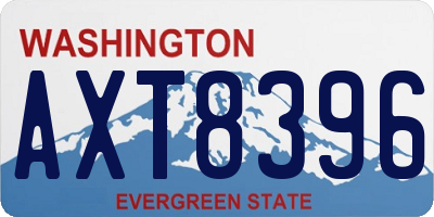 WA license plate AXT8396