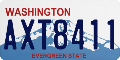 WA license plate AXT8411