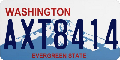 WA license plate AXT8414