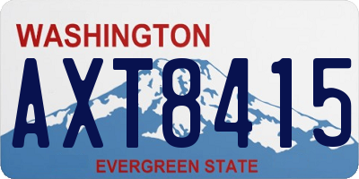 WA license plate AXT8415