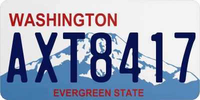 WA license plate AXT8417