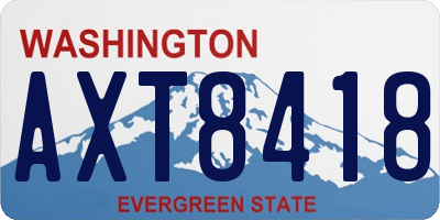 WA license plate AXT8418