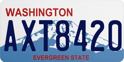 WA license plate AXT8420