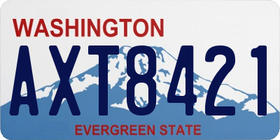 WA license plate AXT8421