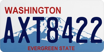 WA license plate AXT8422