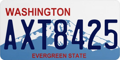WA license plate AXT8425