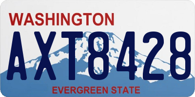 WA license plate AXT8428