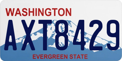 WA license plate AXT8429