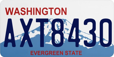 WA license plate AXT8430