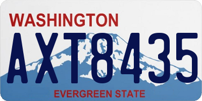 WA license plate AXT8435