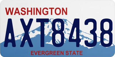 WA license plate AXT8438