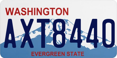WA license plate AXT8440