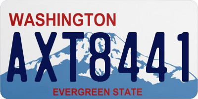 WA license plate AXT8441