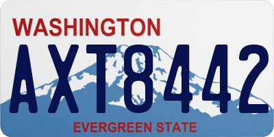 WA license plate AXT8442