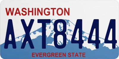 WA license plate AXT8444