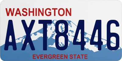 WA license plate AXT8446