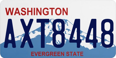 WA license plate AXT8448