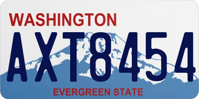 WA license plate AXT8454