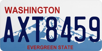 WA license plate AXT8459