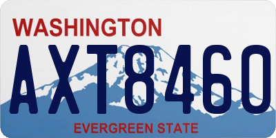 WA license plate AXT8460