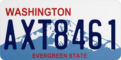 WA license plate AXT8461